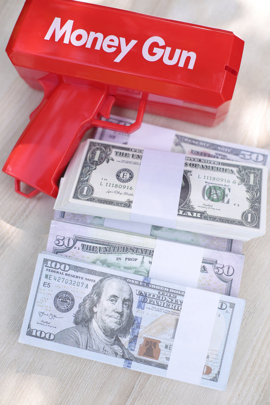 Money Gun + Dollars Stack